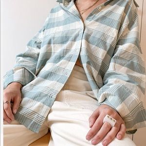 Weekday Edam Shirt in Green Check